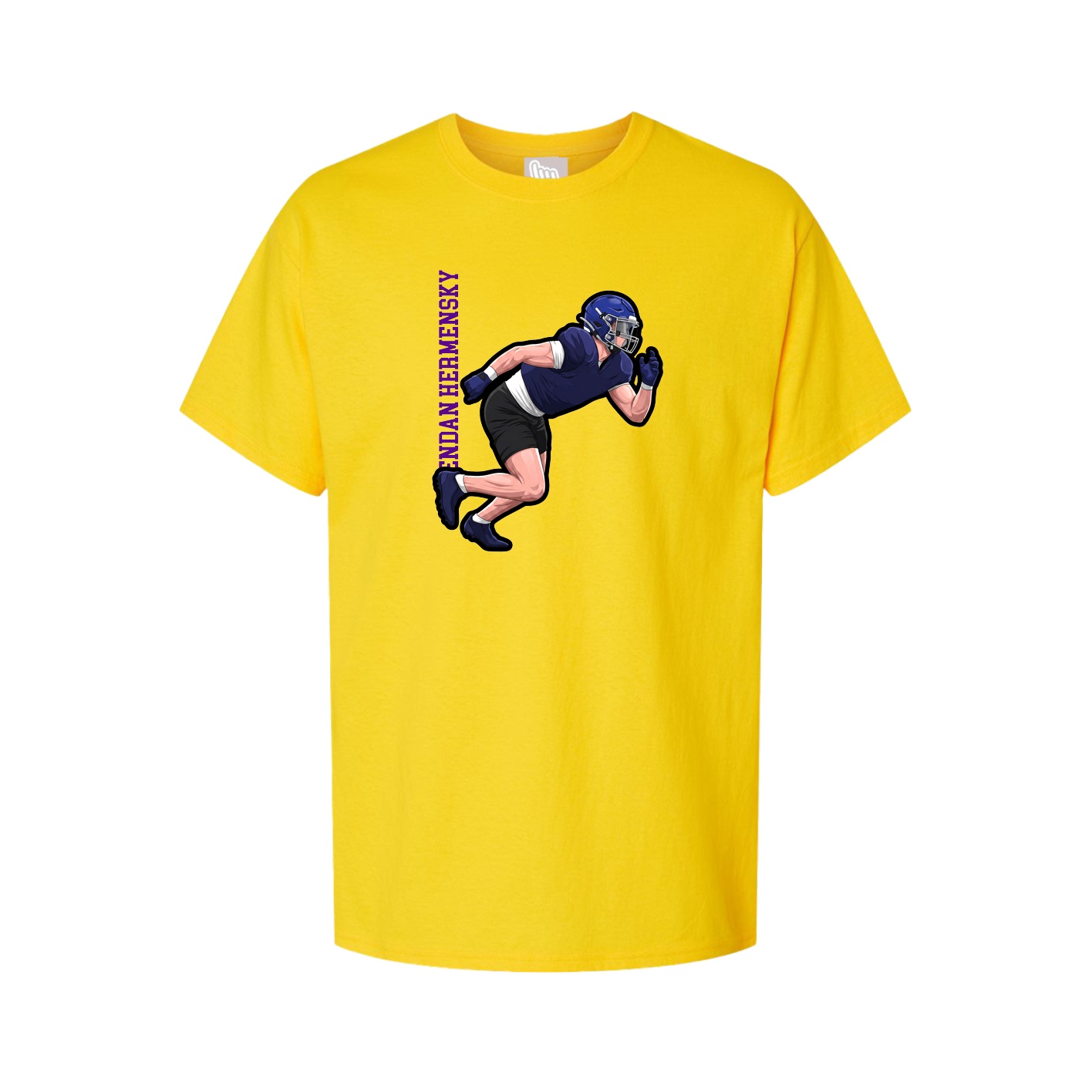 Tee — Name Vertical in Gold