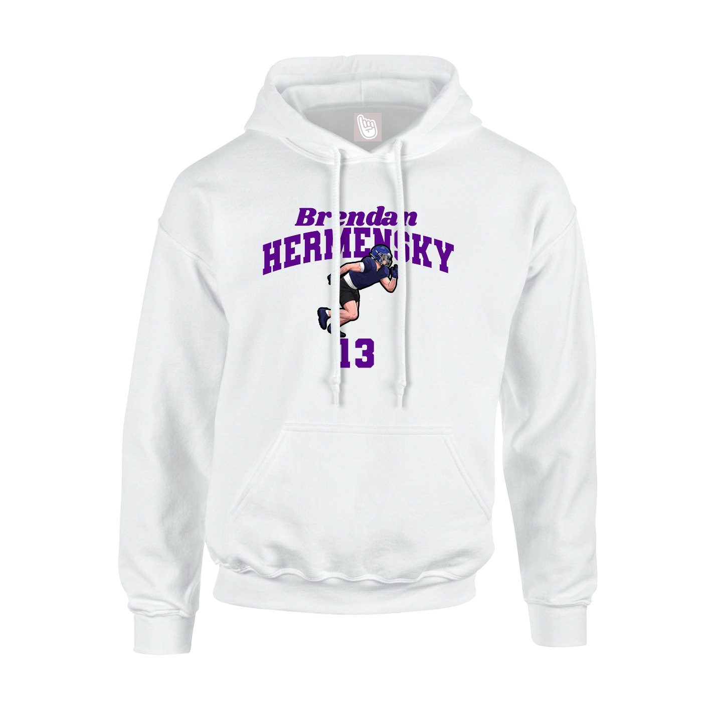 Hoodie — Signature Arch in White