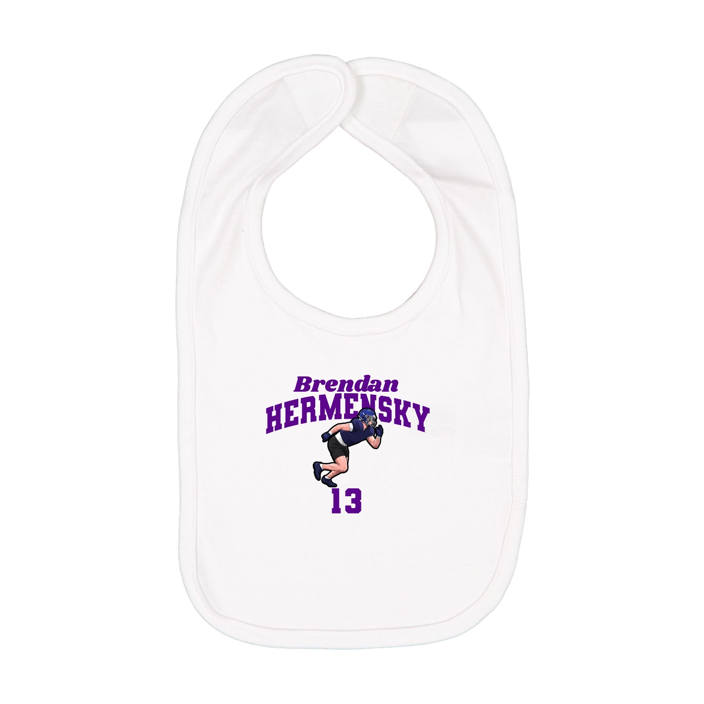 Infant Bib — Signature Arch in White