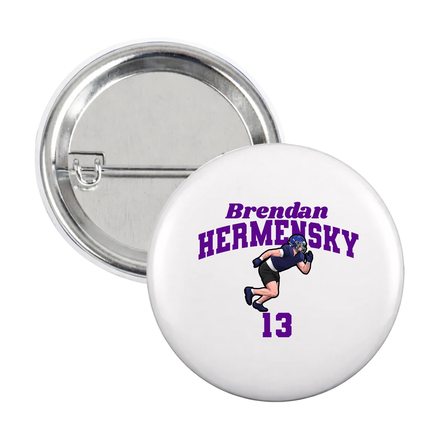 Game Day Button — Signature Arch in White