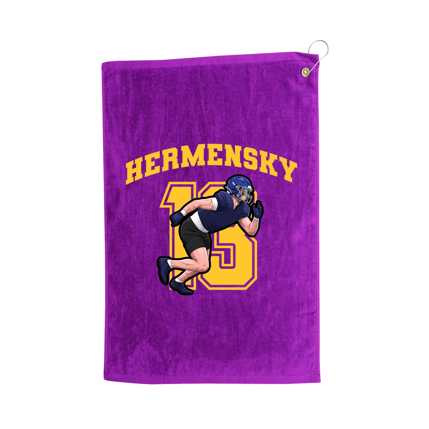 Golf Towel — Number in Purple