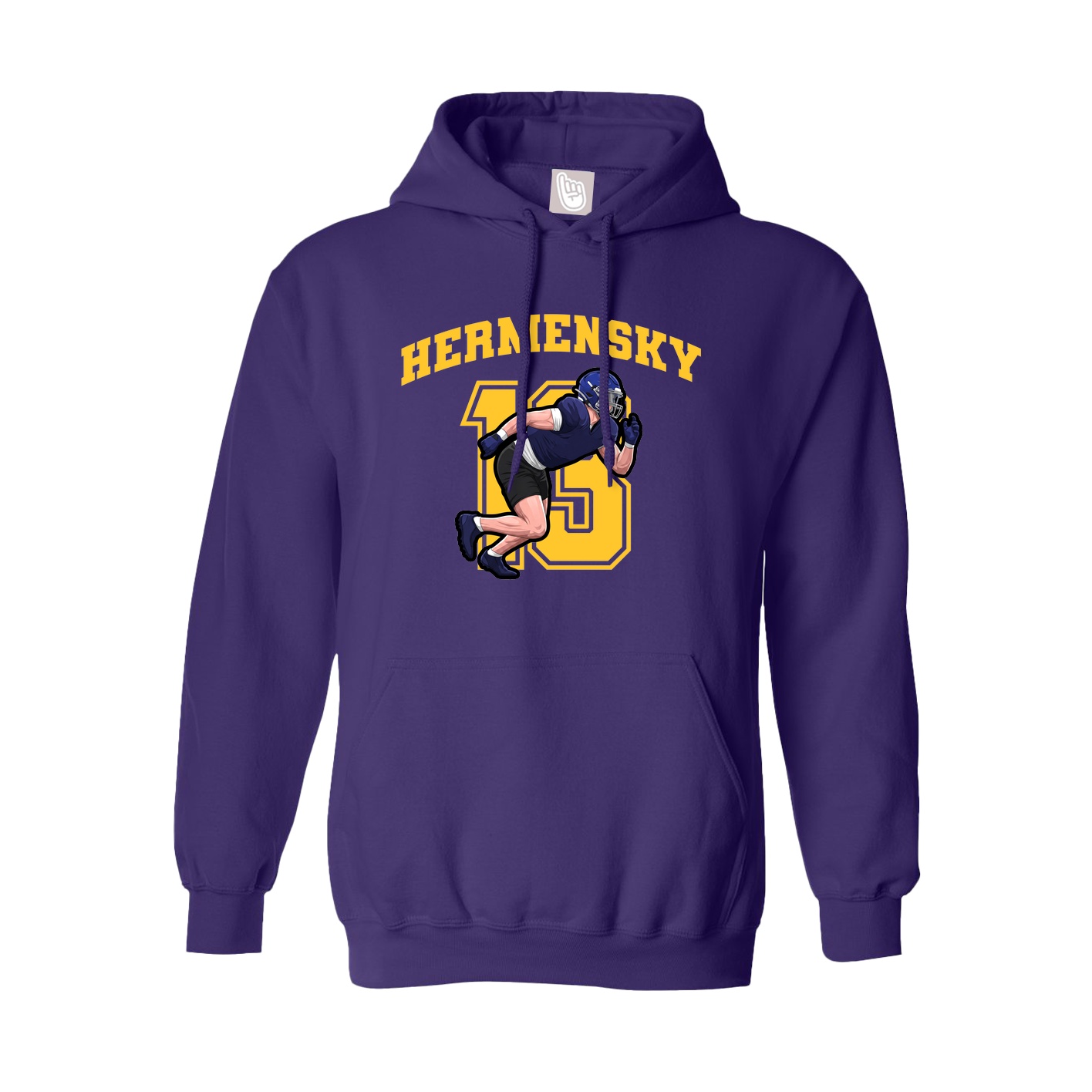 Hoodie — Number in Purple