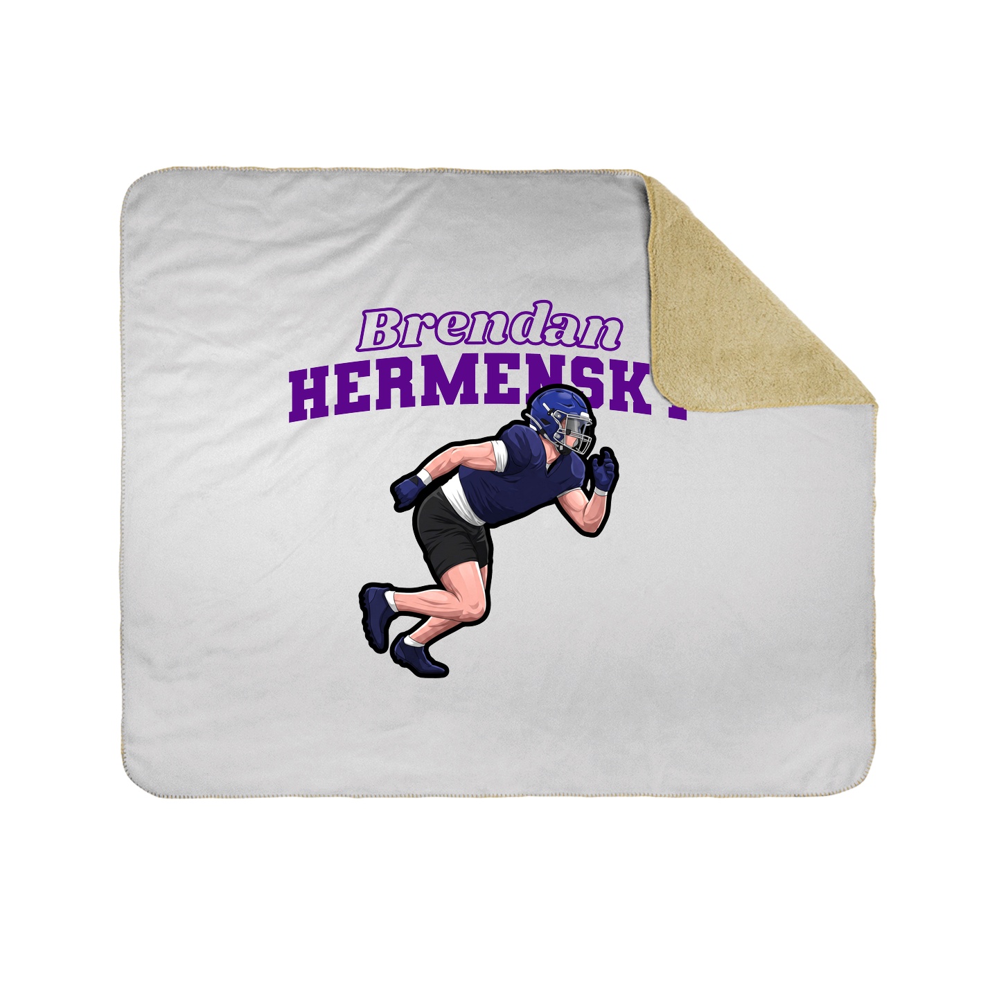 Throw Blanket — Name Arch in White