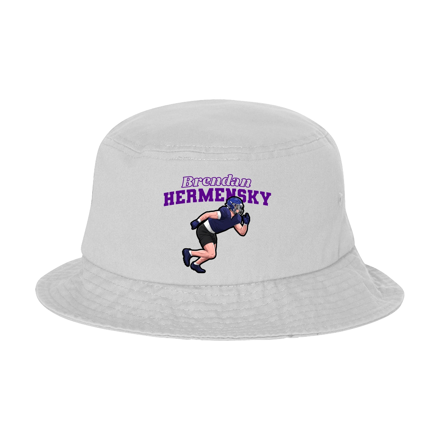 Bucket Cap — Name Arch in White