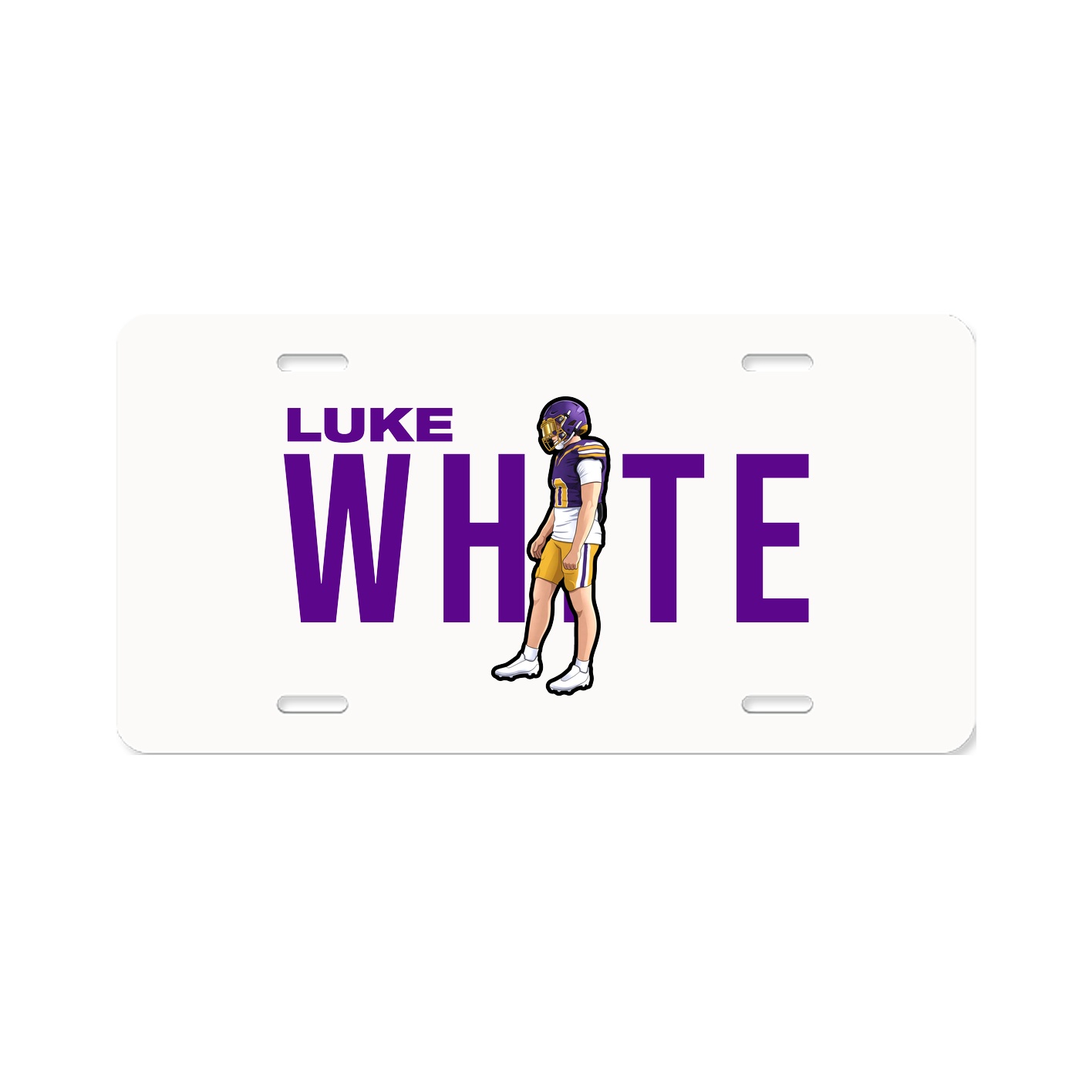 License Plate — Player Name in Classic