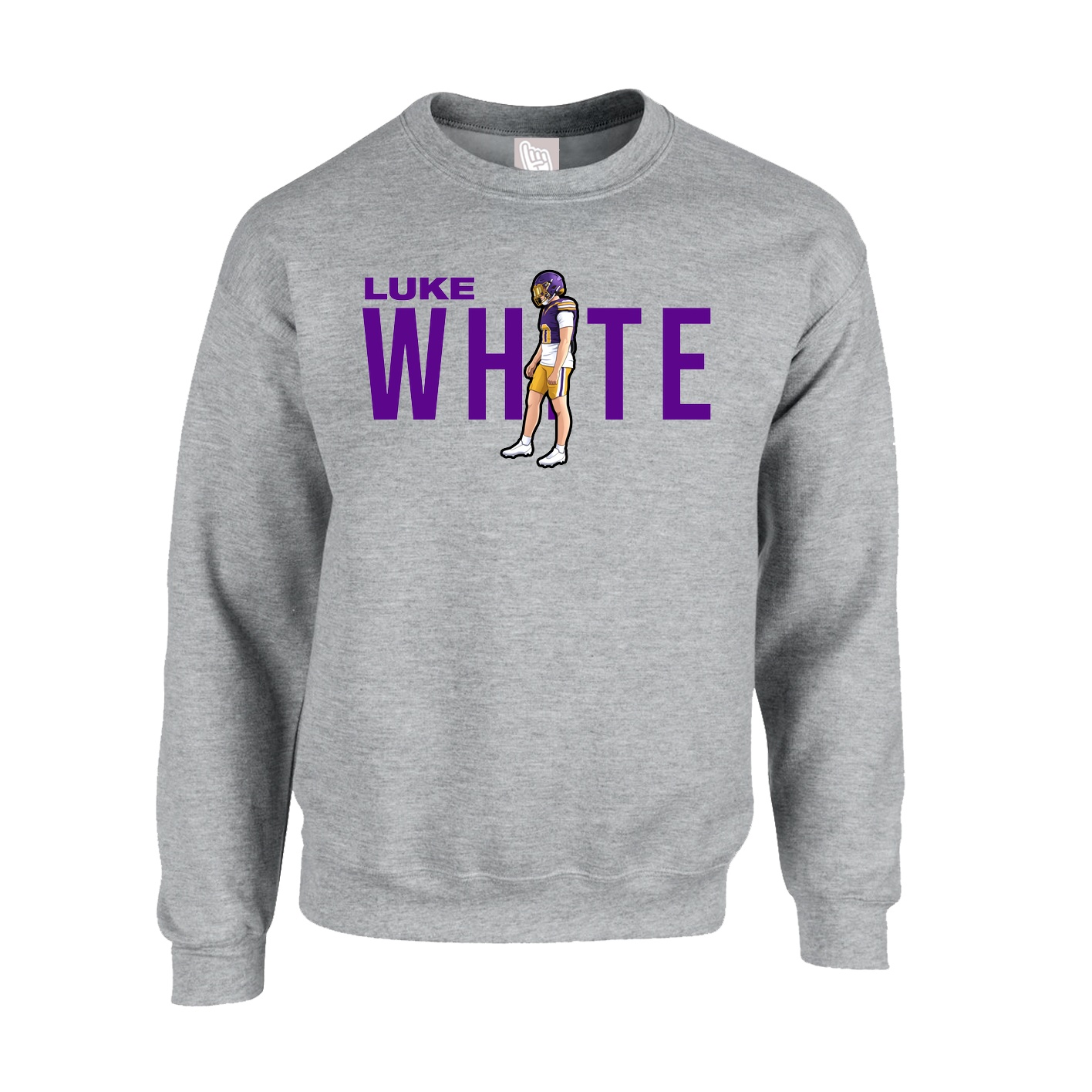 Fleece Crew — Player Name in Grey