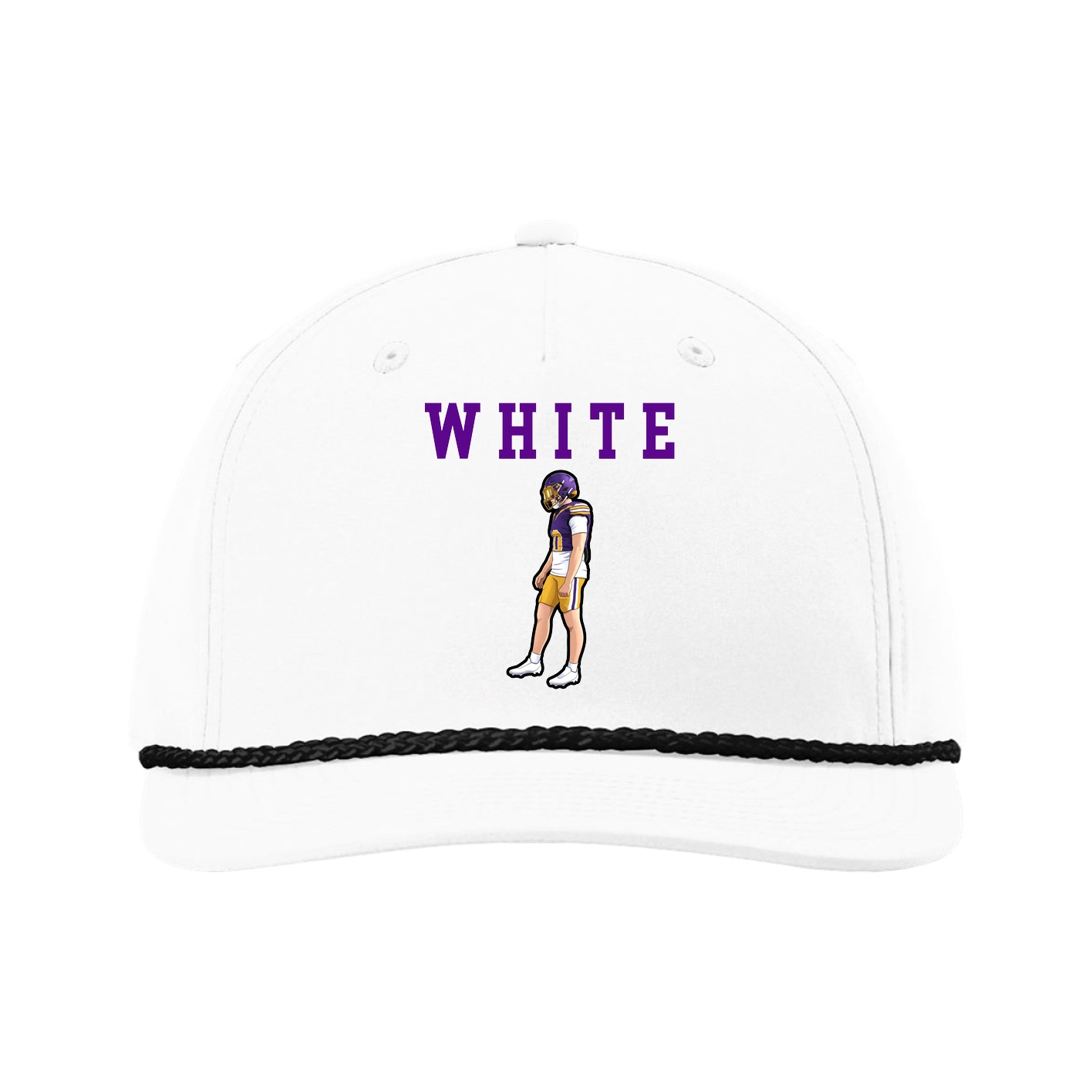 Five-Panel Classic Rope Cap — Shirsey in White