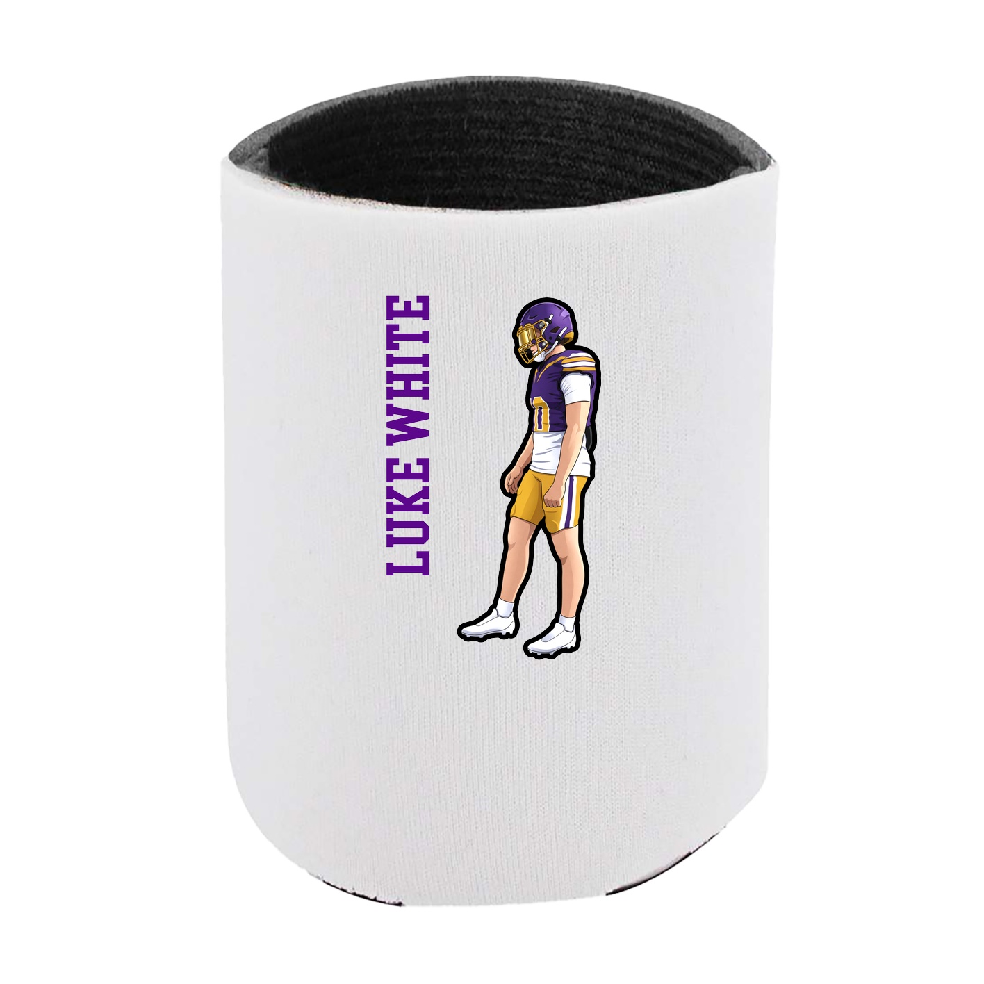 Can Holder — Name Vertical in White