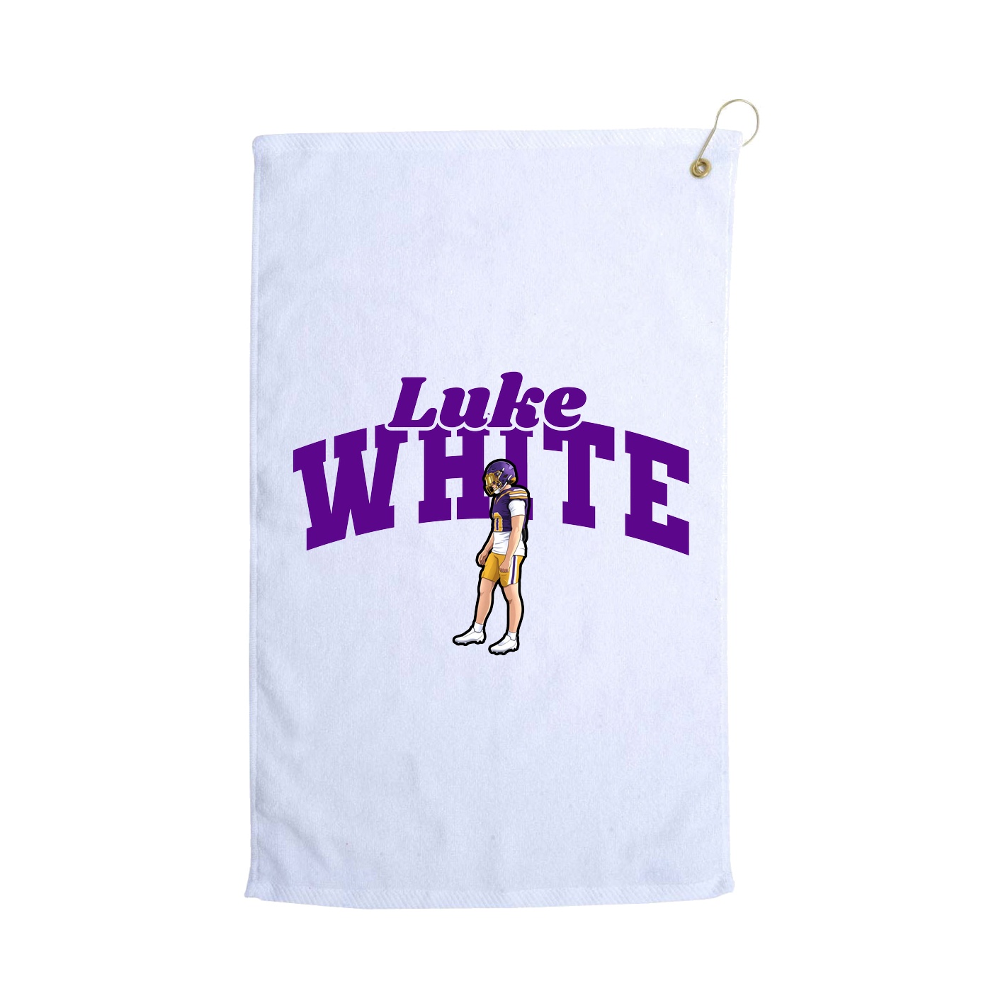 Golf Towel — Signature Arch in White