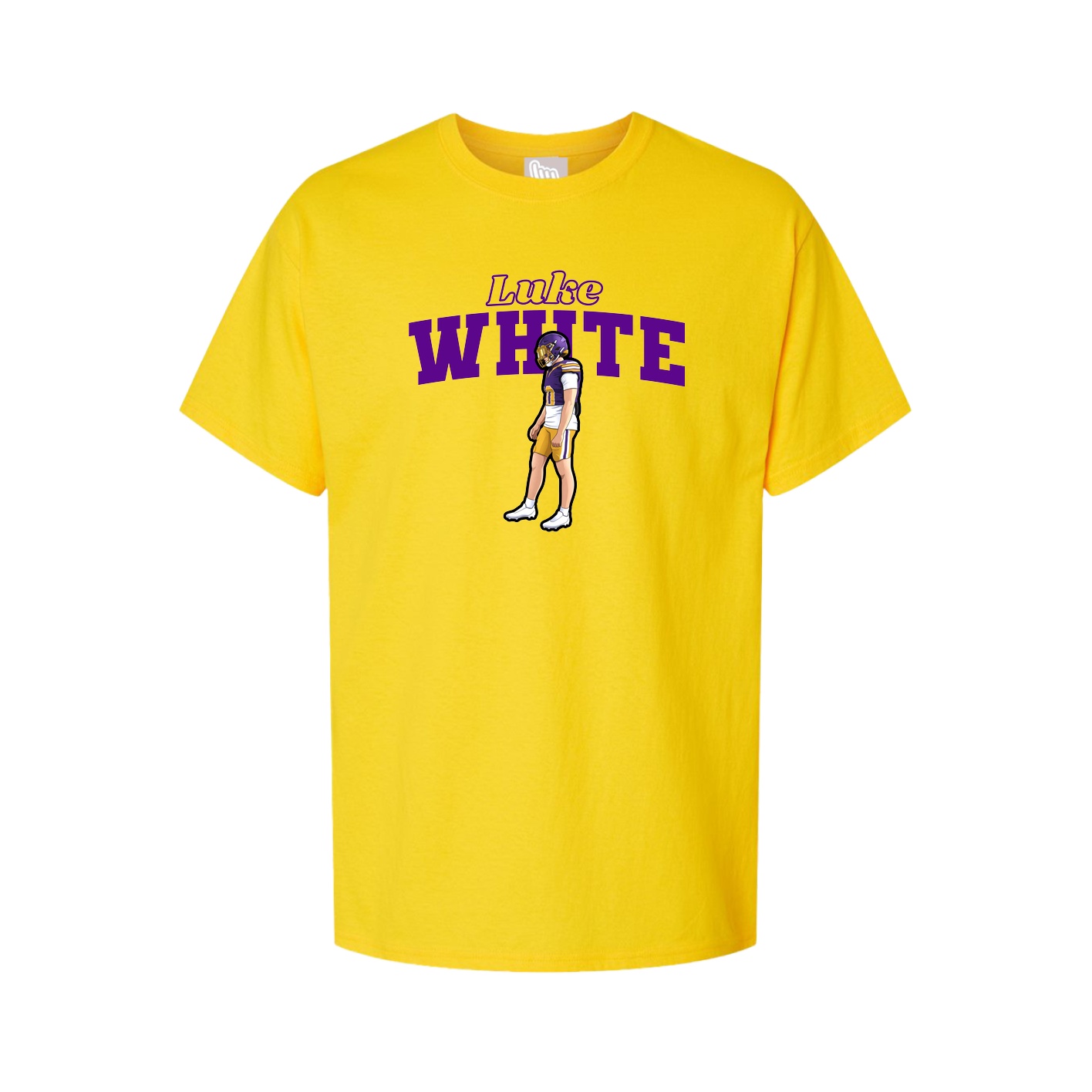 Youth Tee — Name Arch in Gold
