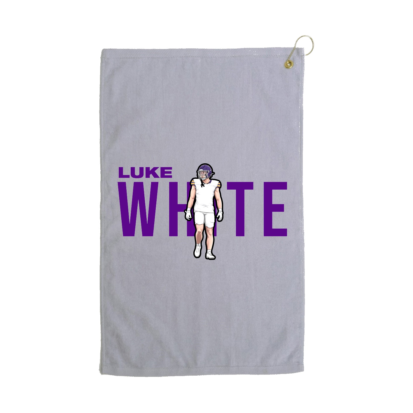 Golf Towel — Player Name in Grey