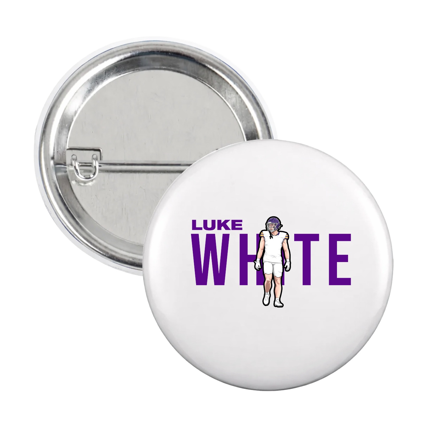 Game Day Button — Player Name in White