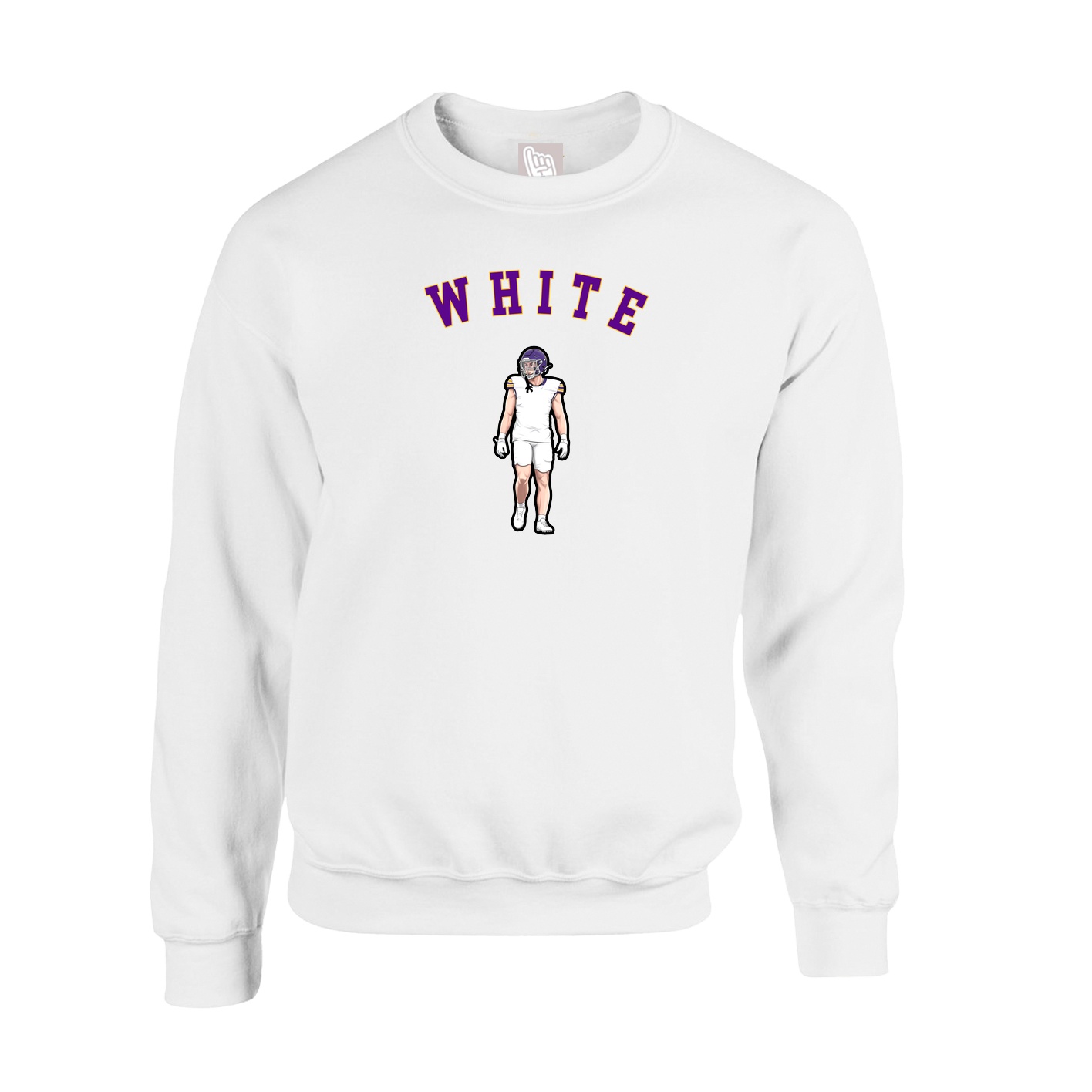 Fleece Crew — Shirsey Arch in White