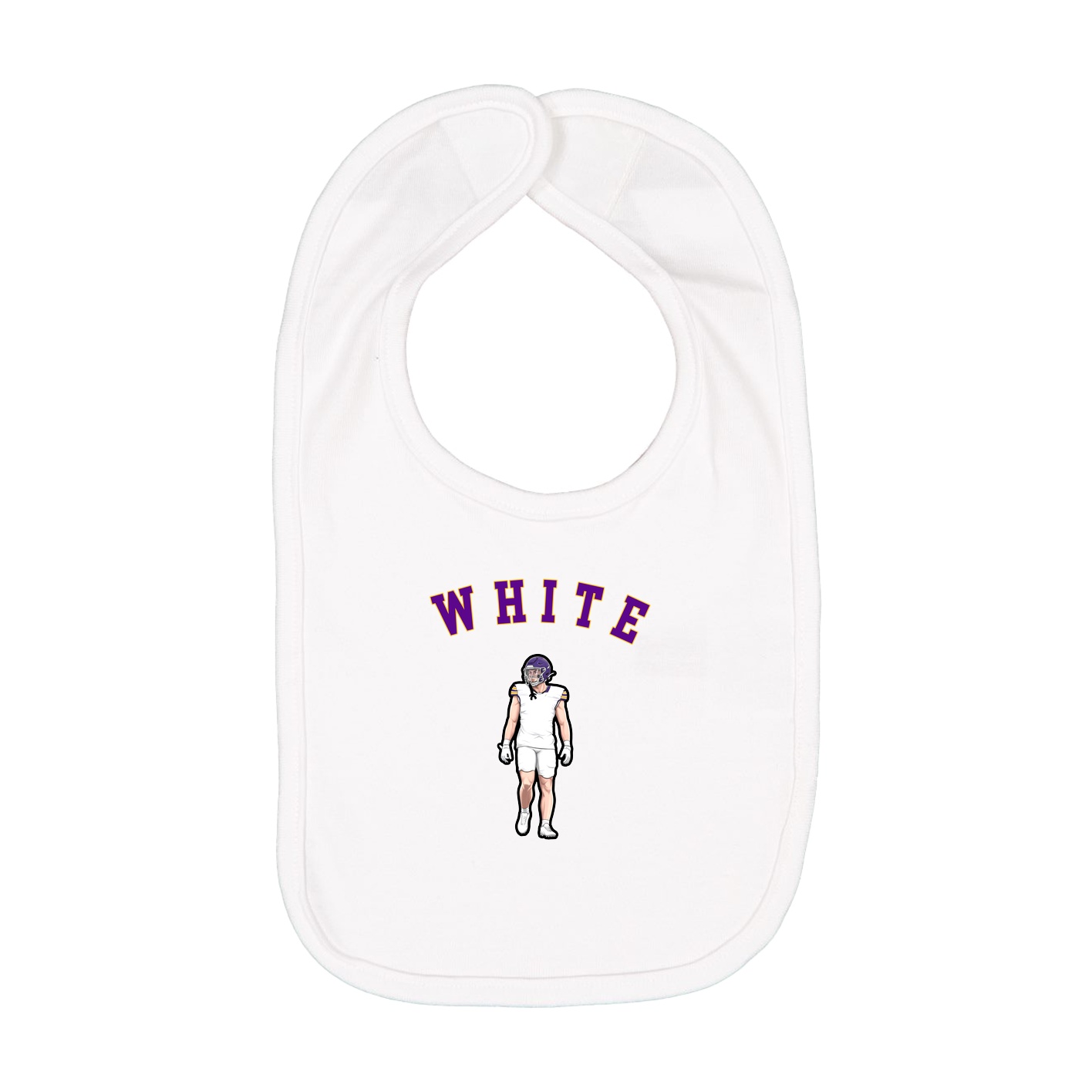 Infant Bib — Shirsey Arch in White