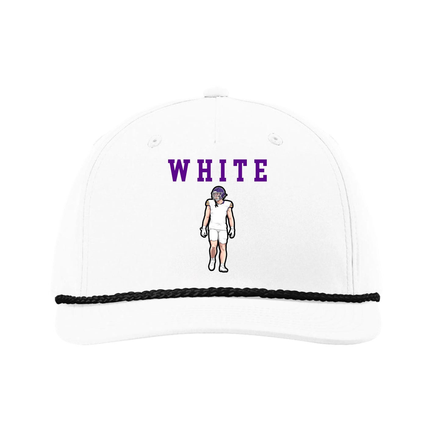 Five-Panel Classic Rope Cap — Shirsey in White