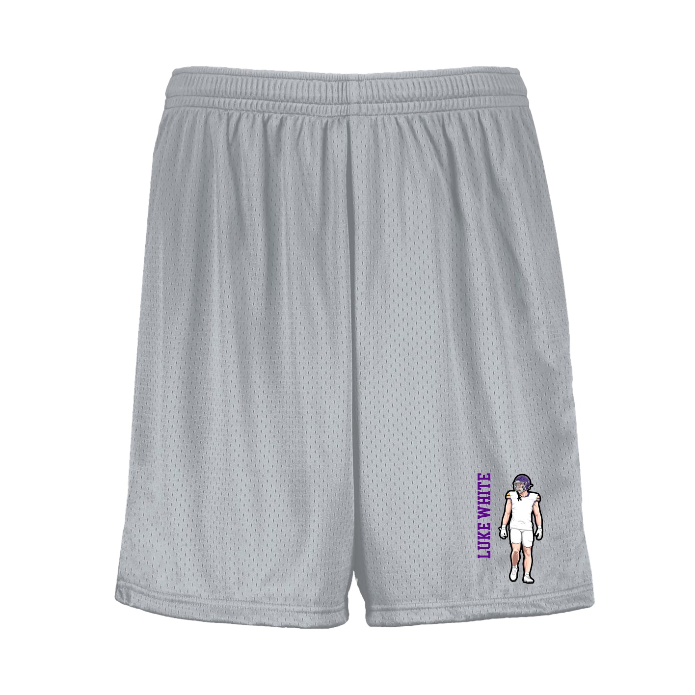 Shorts — Name Vertical in Silver