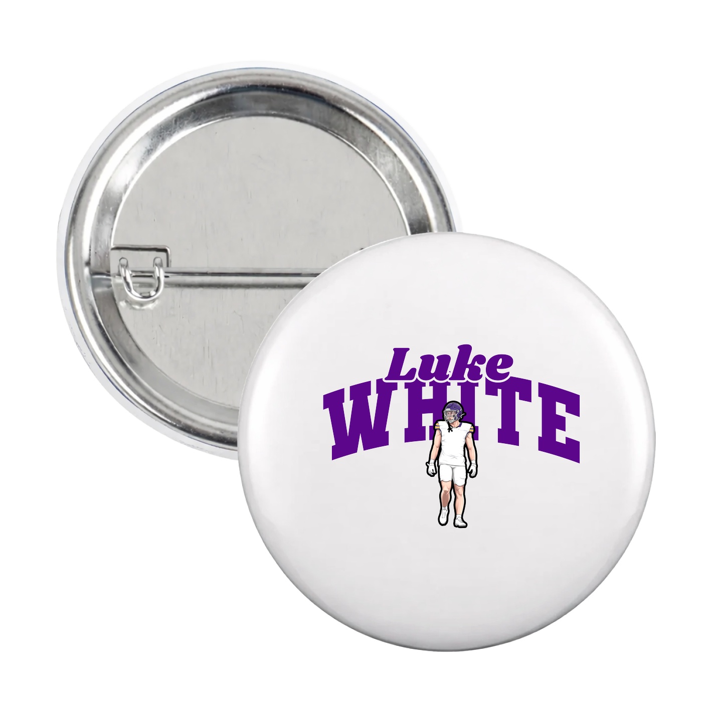 Game Day Button — Signature Arch in White