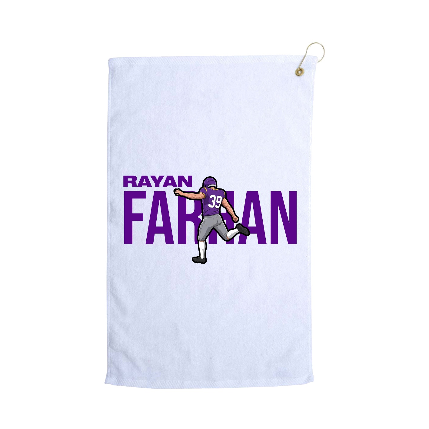 Golf Towel — Player Name in White