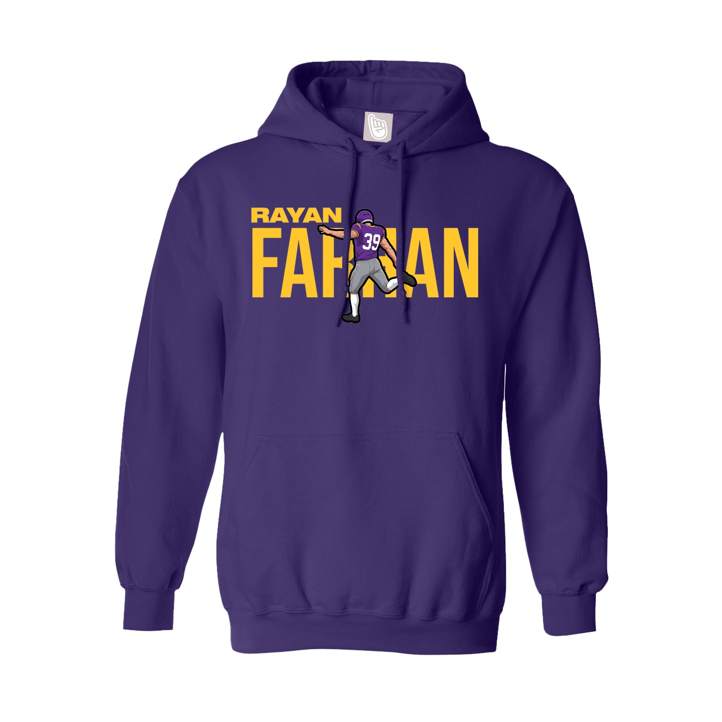 Youth Hoodie — Player Name in Purple