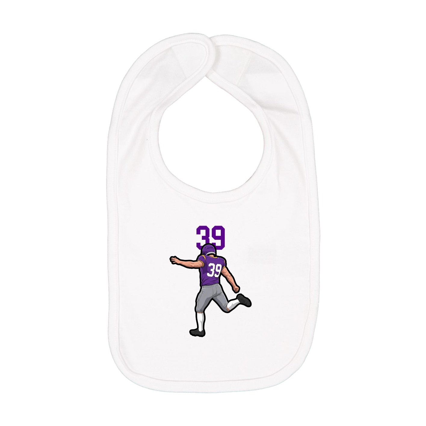 Infant Bib — Number Top in White