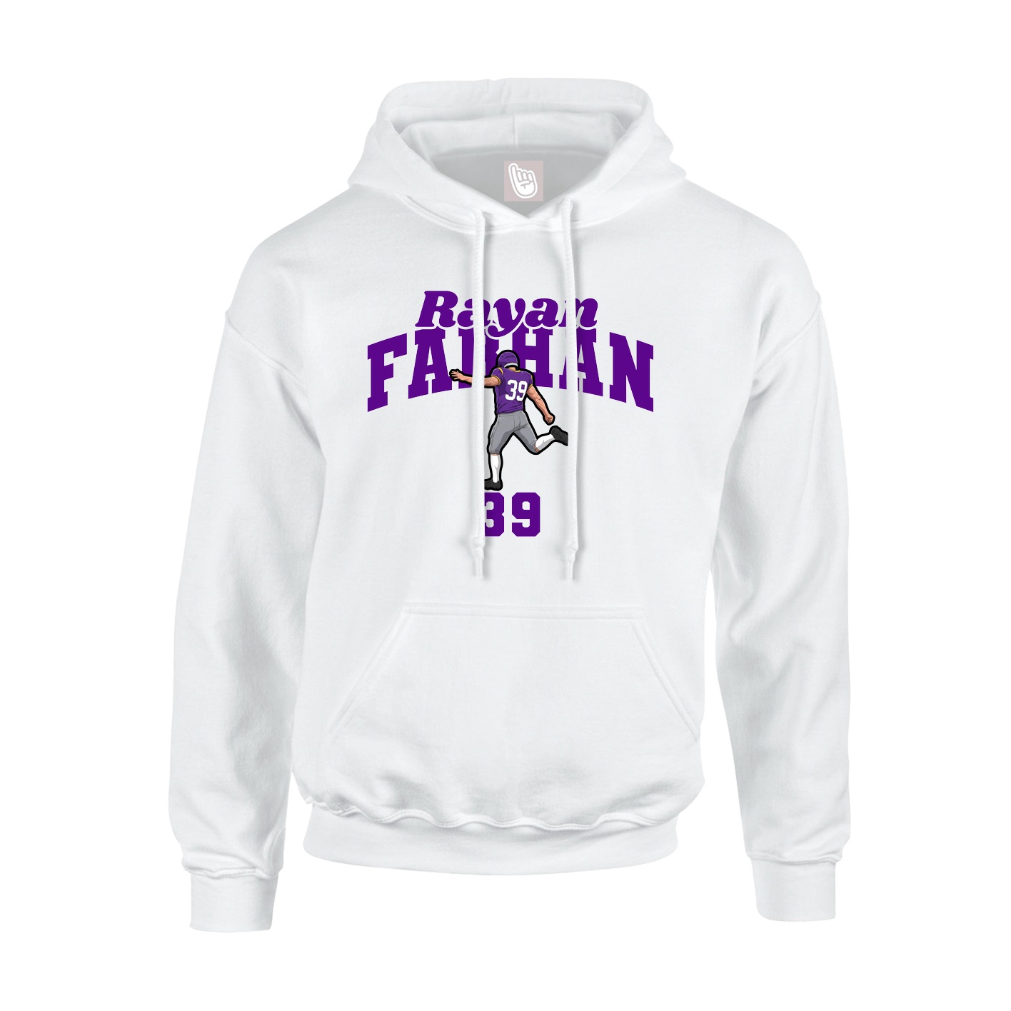 Hoodie — Signature Arch in White