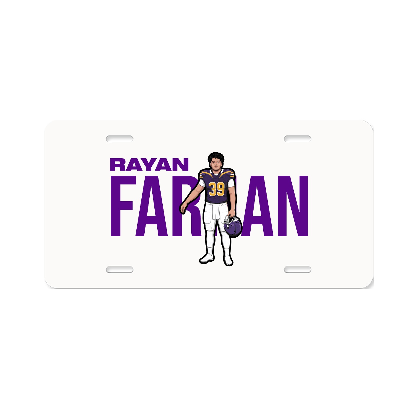 License Plate — Player Name in Classic