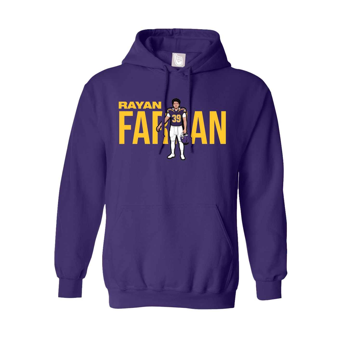 Hoodie — Player Name in Purple