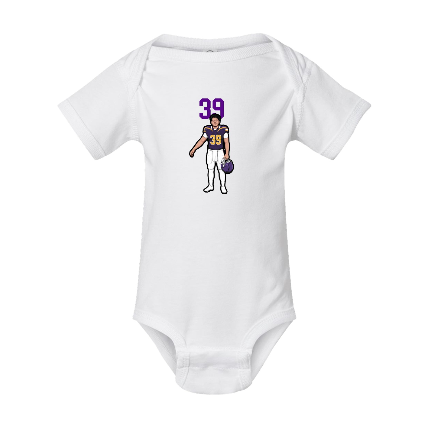 Baby Onesie — Number Top in White