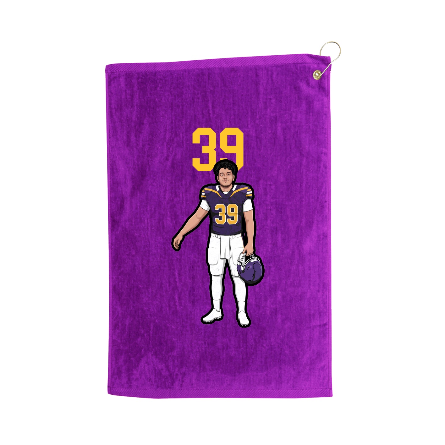 Golf Towel — Number Top in Purple