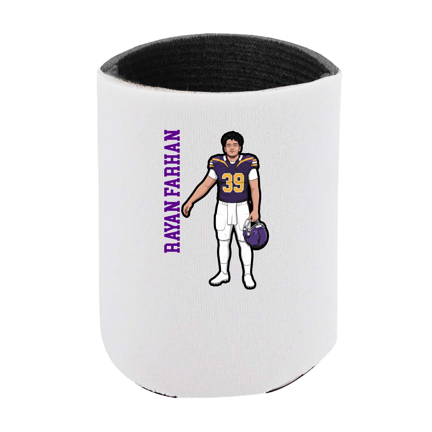 Can Holder — Name Vertical in White