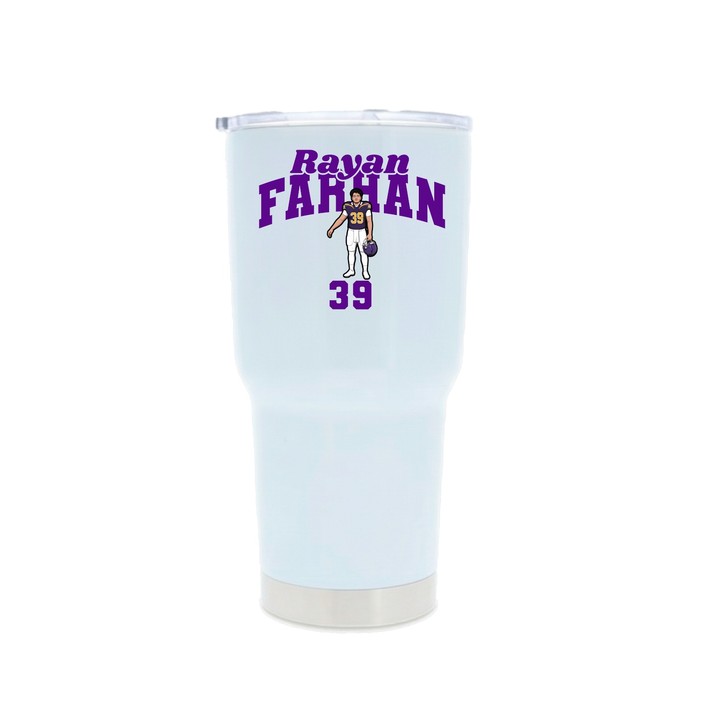 30oz Stainless Steel Tumbler — Signature Arch in White