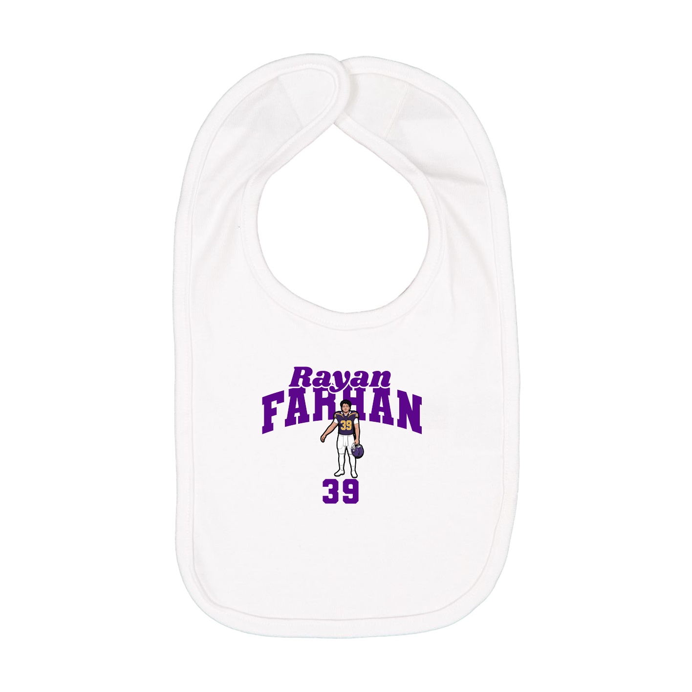 Infant Bib — Signature Arch in White