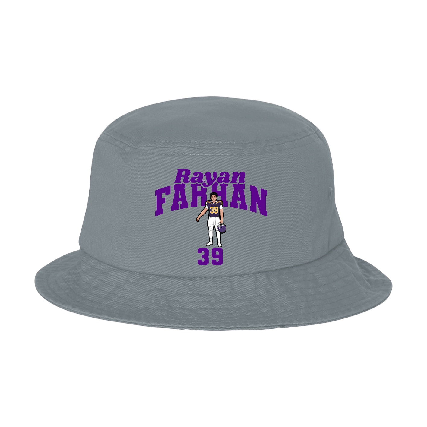 Bucket Cap — Signature Arch in Grey