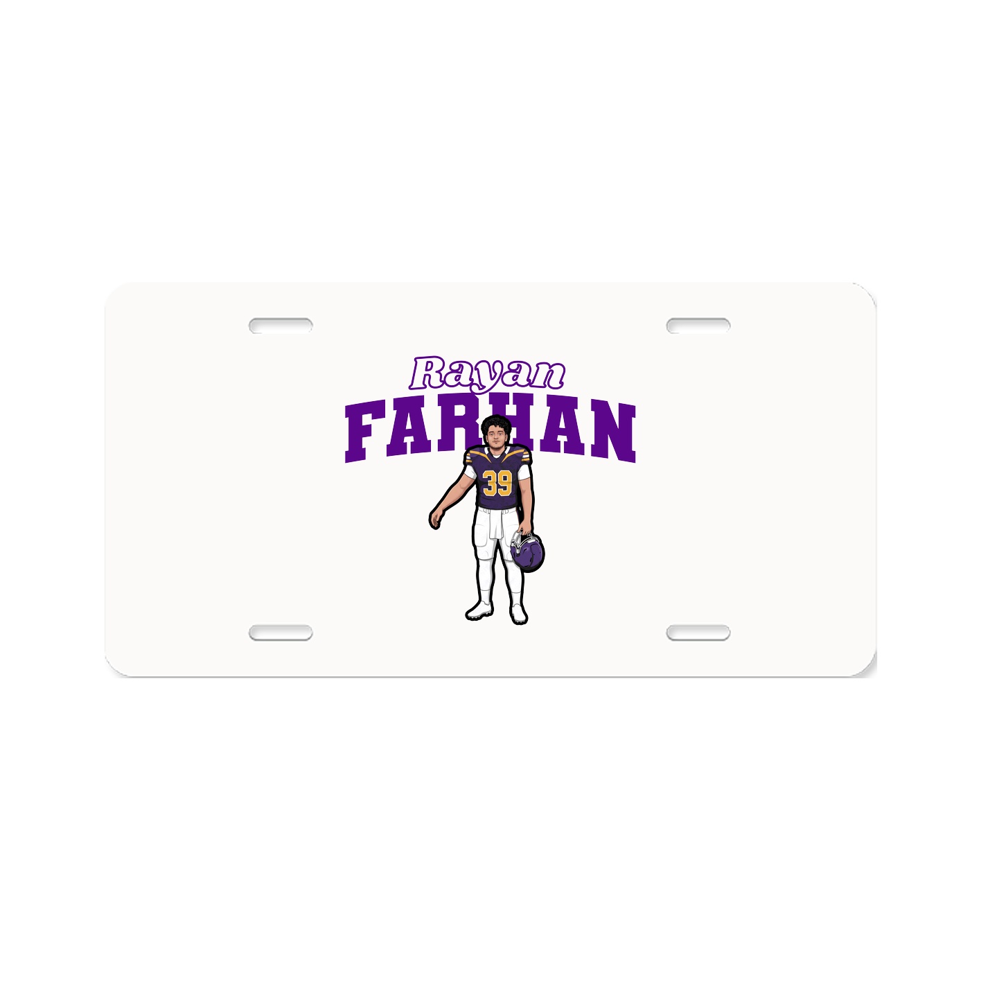 License Plate — Name Arch in Classic