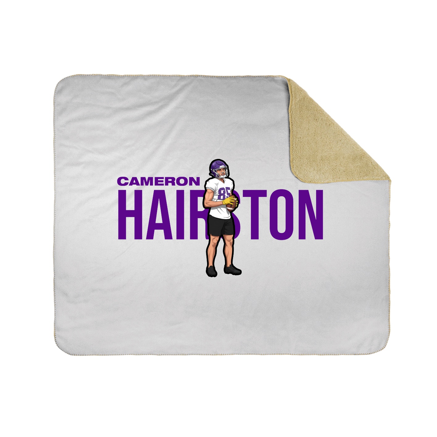 Throw Blanket — Player Name in White
