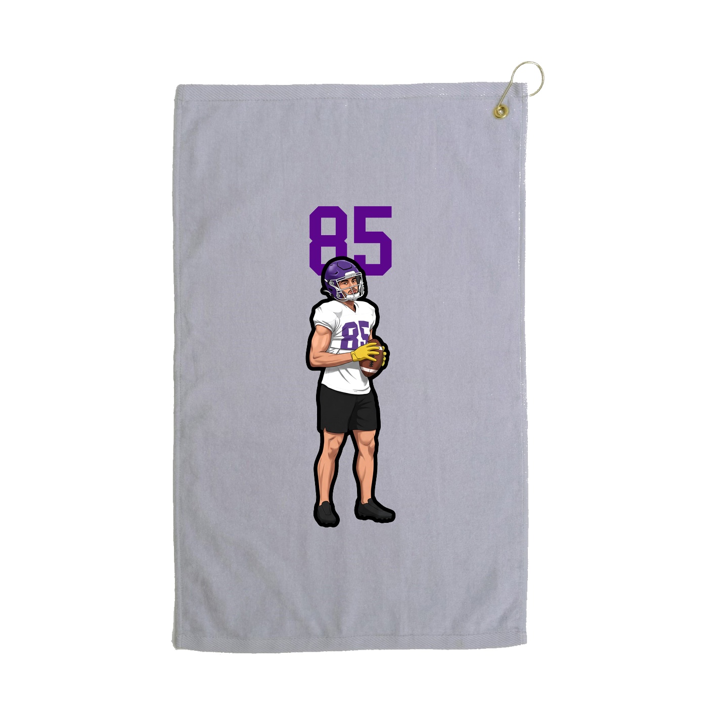 Golf Towel — Number Top in Grey