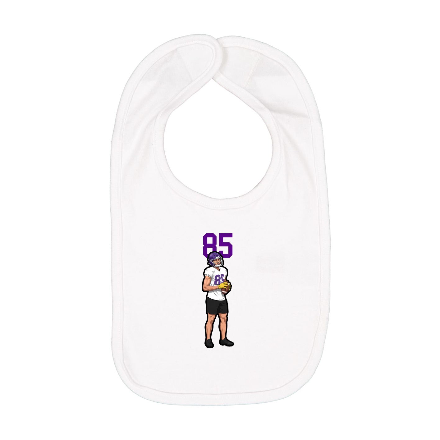 Infant Bib — Number Top in White