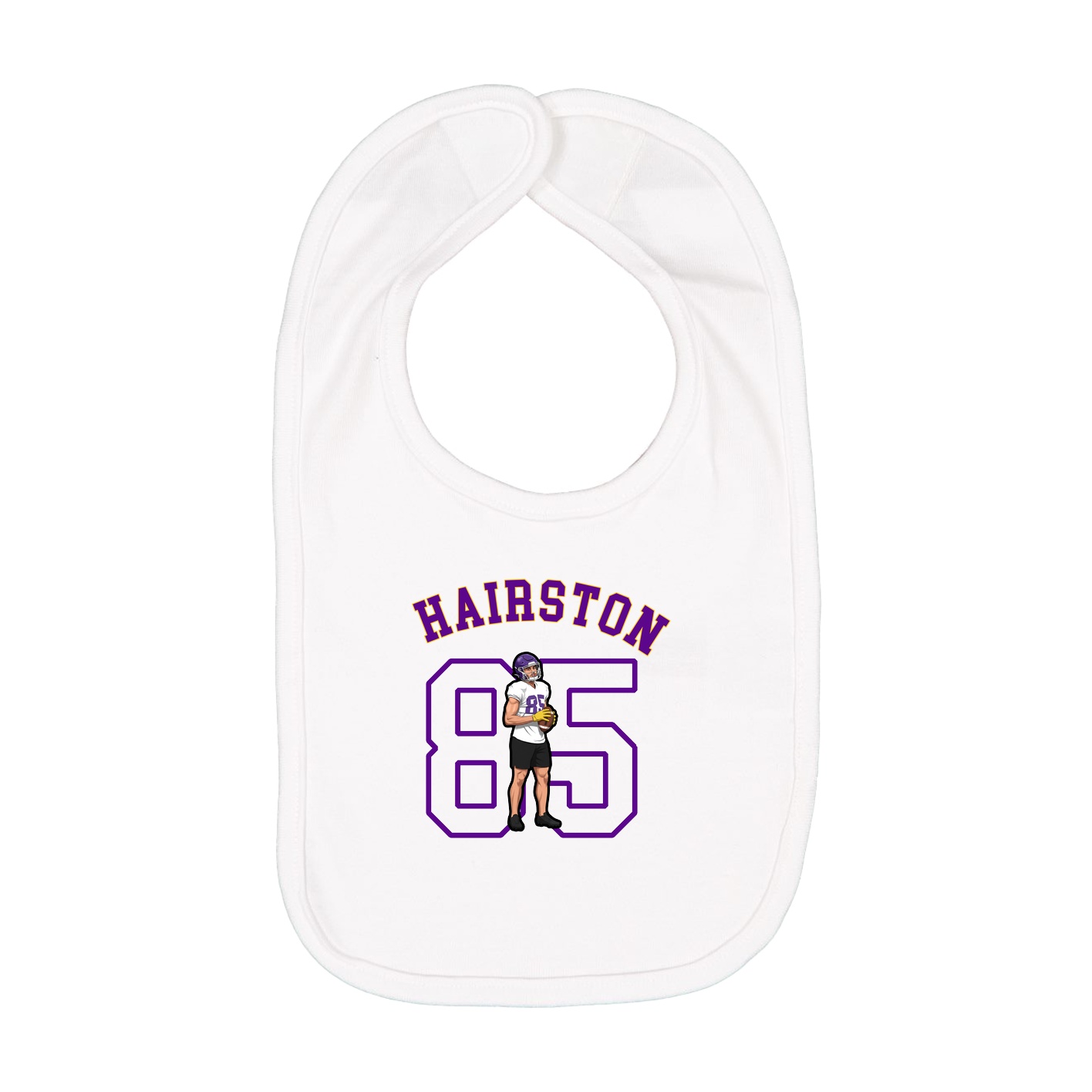 Infant Bib — Shirsey Arch in White
