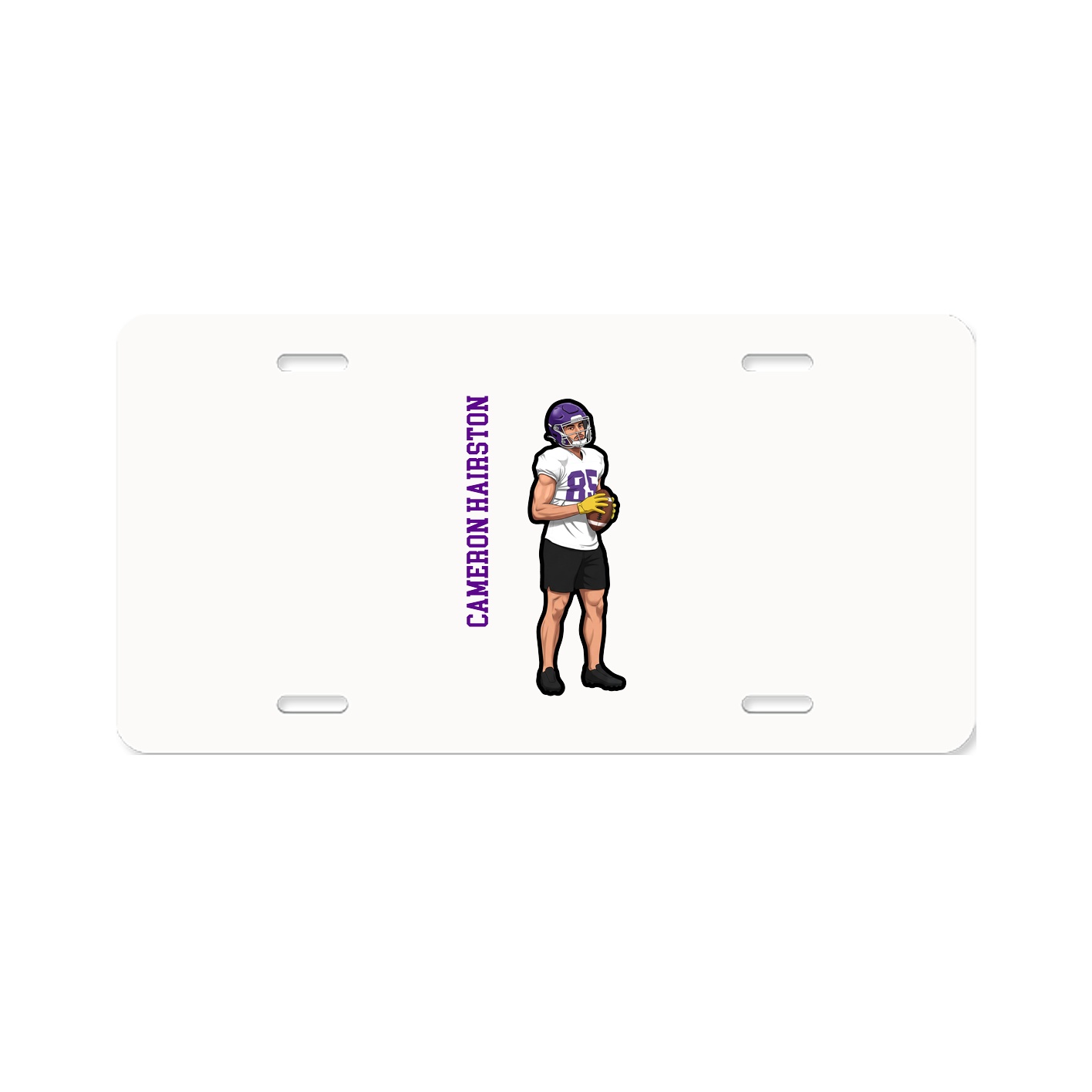 License Plate — Name Vertical in Classic