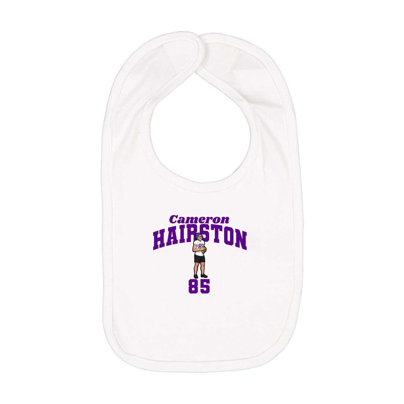 Infant Bib — Signature Arch in White