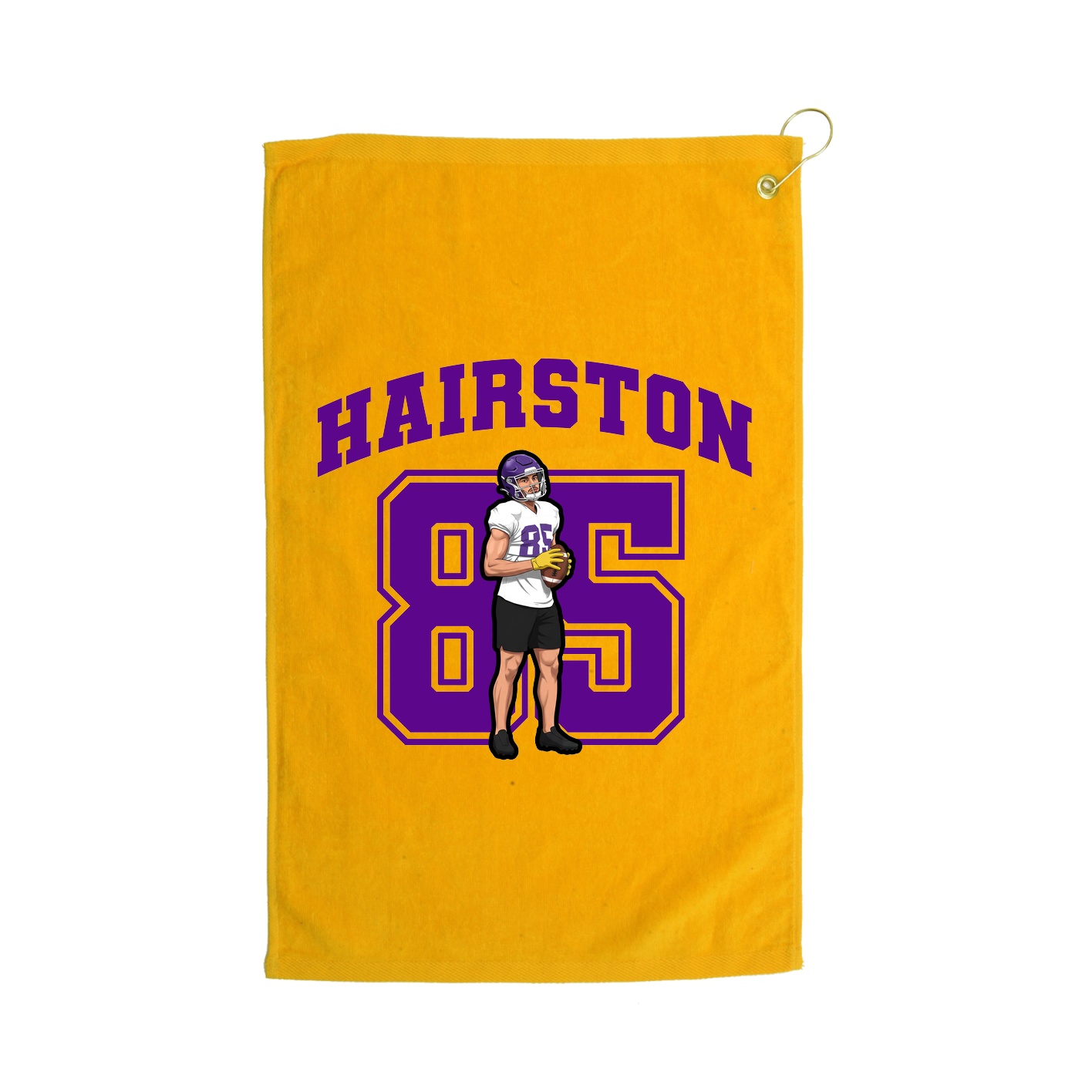 Golf Towel — Number in Gold
