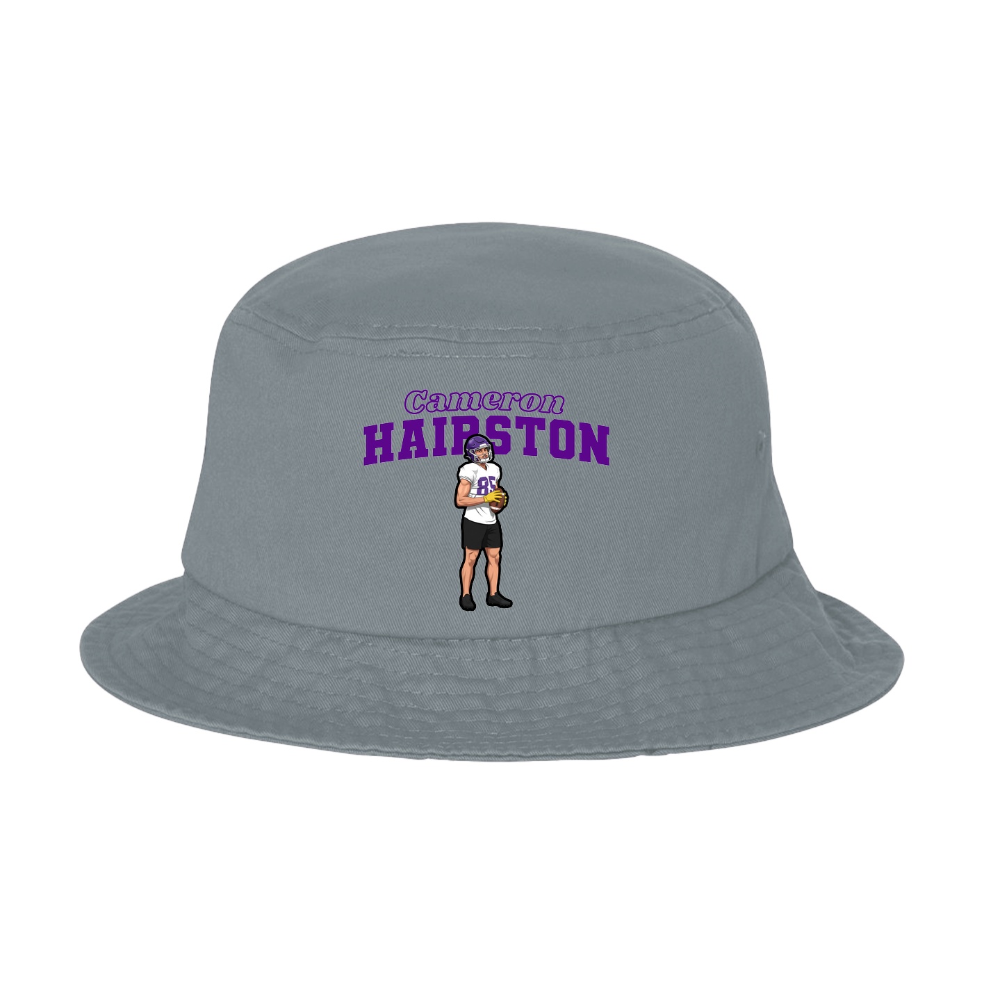 Bucket Cap — Name Arch in Grey