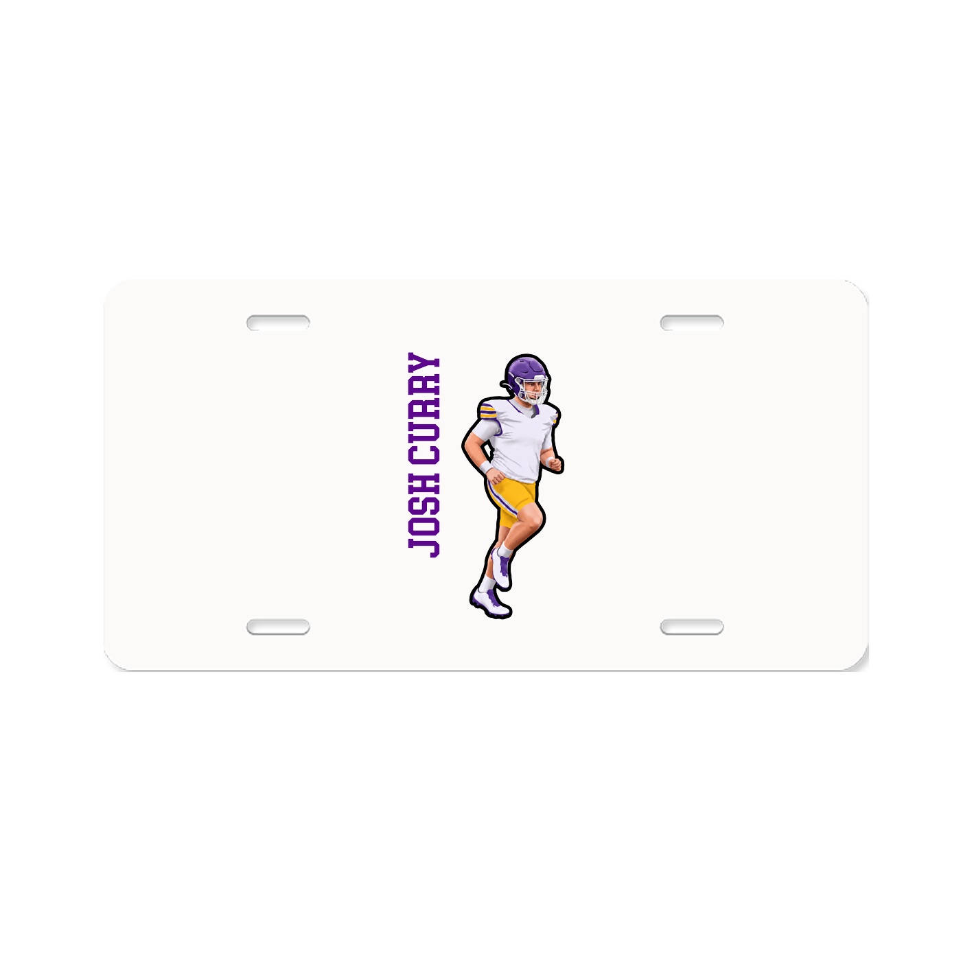 License Plate — Name Vertical in Classic