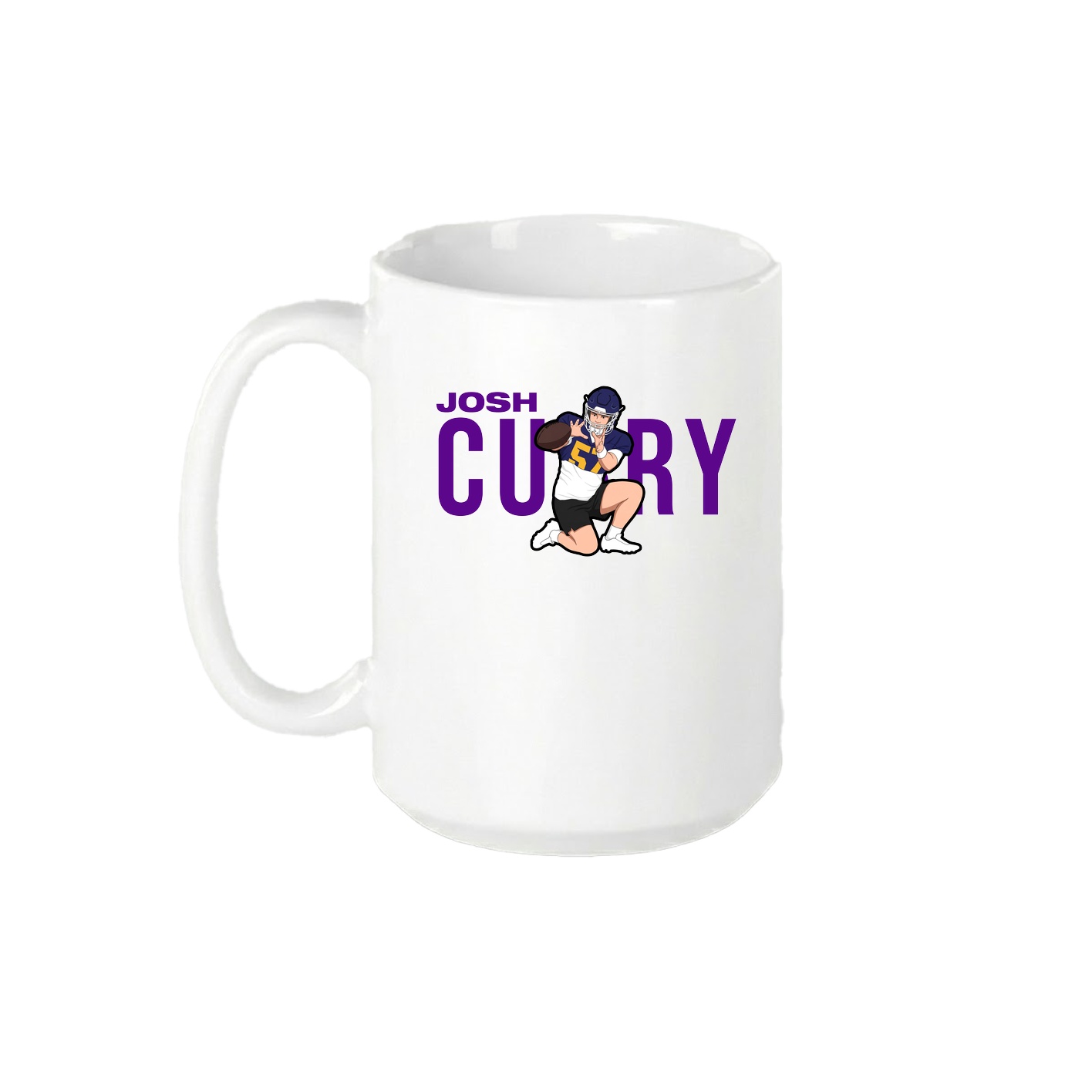 15oz Coffee Mug — Player Name in White