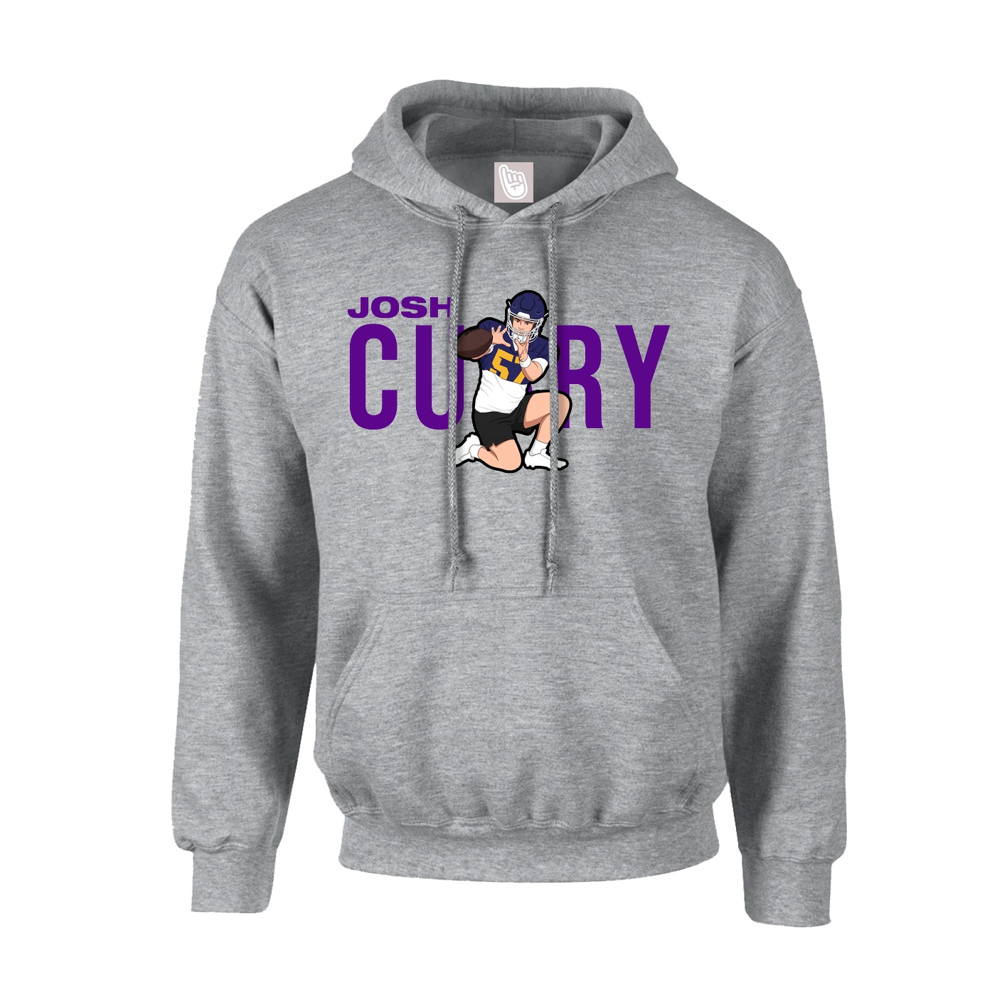 Hoodie — Player Name in Grey