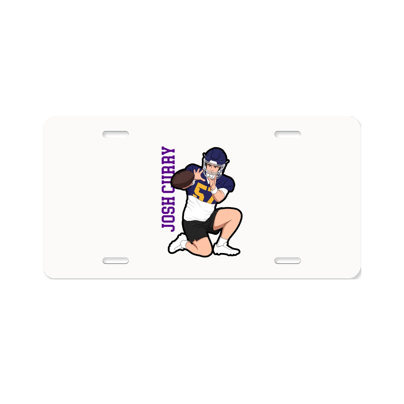 License Plate — Name Vertical in Classic