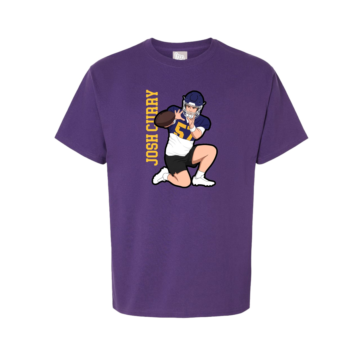 Youth Tee — Name Vertical in Purple