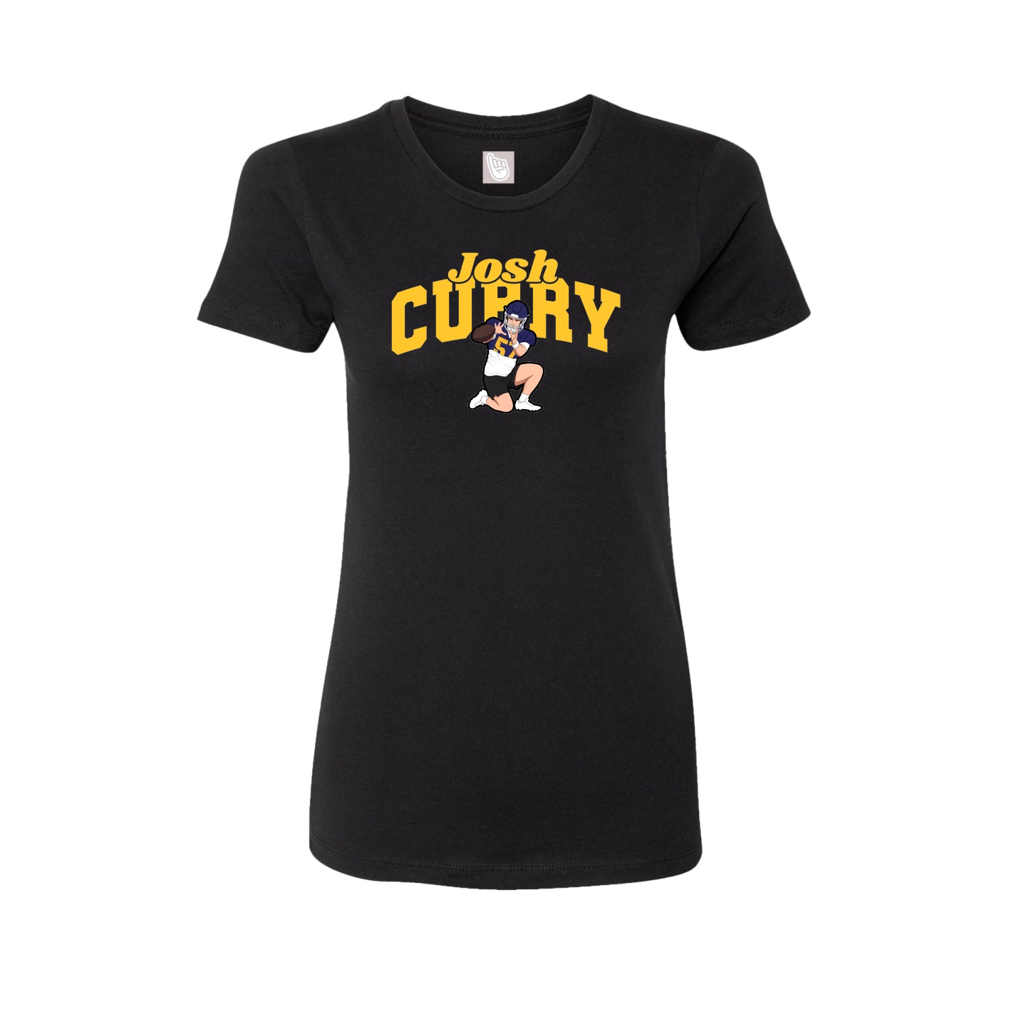 Fitted Women's Tee — Signature Arch in Black