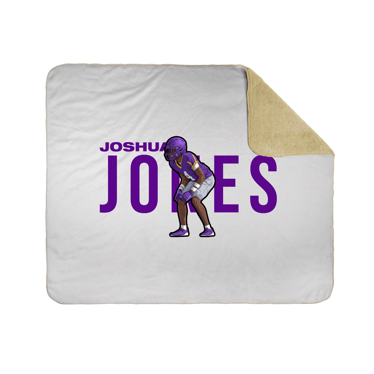 Throw Blanket — Player Name in White