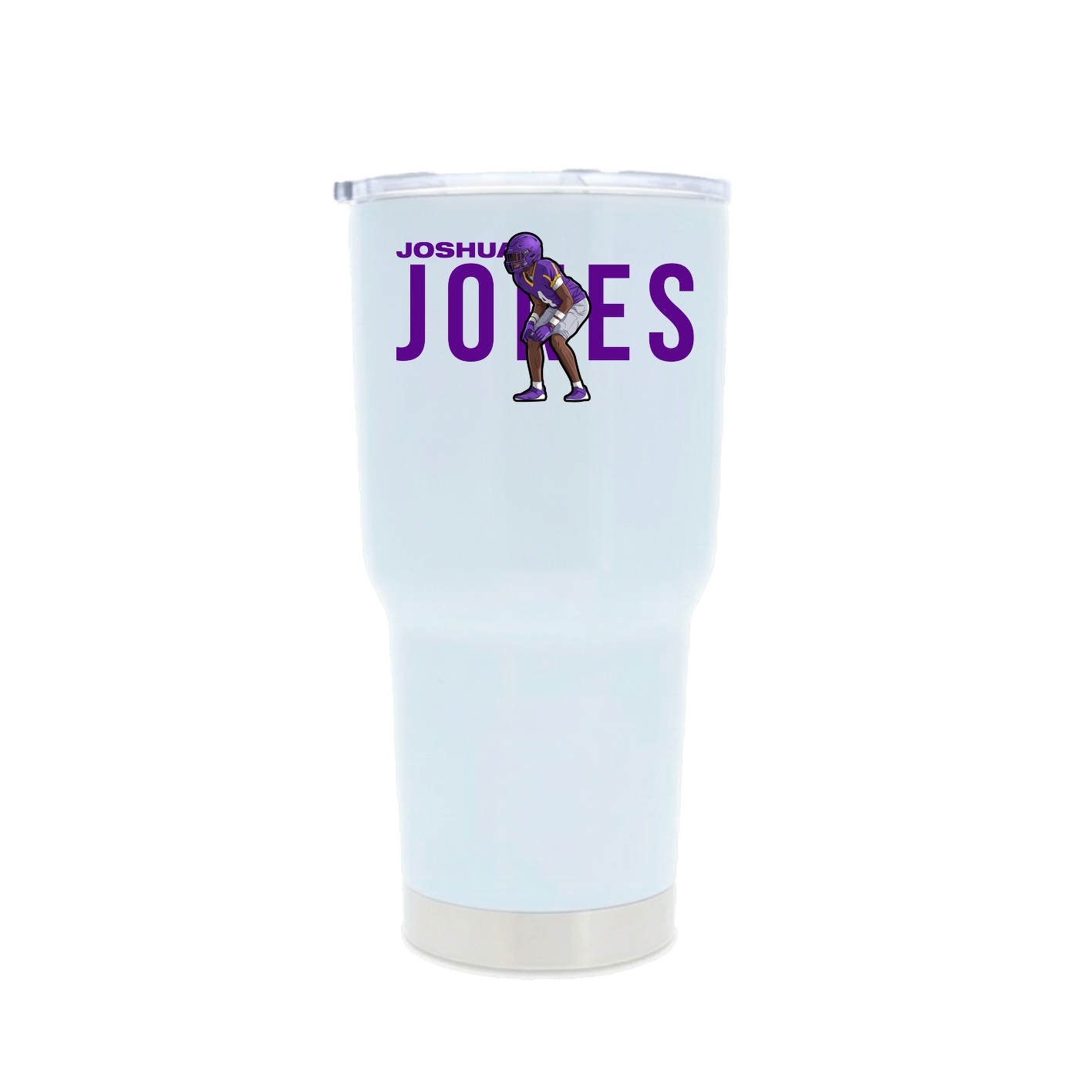 30oz Stainless Steel Tumbler — Player Name in White